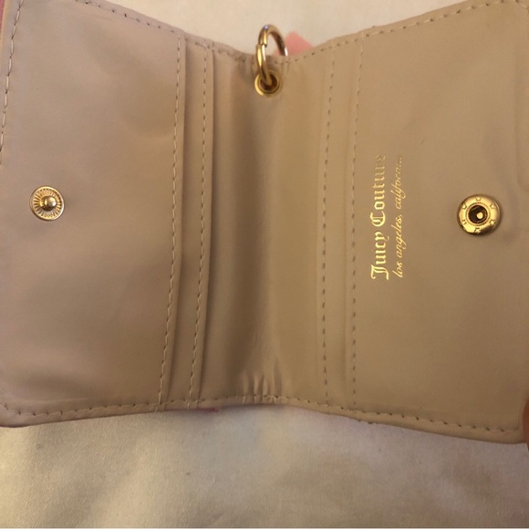 Juicy Couture Fondant Pink Faux Leather Heartless Card Case Key Fob NWT - Picture 10 of 15